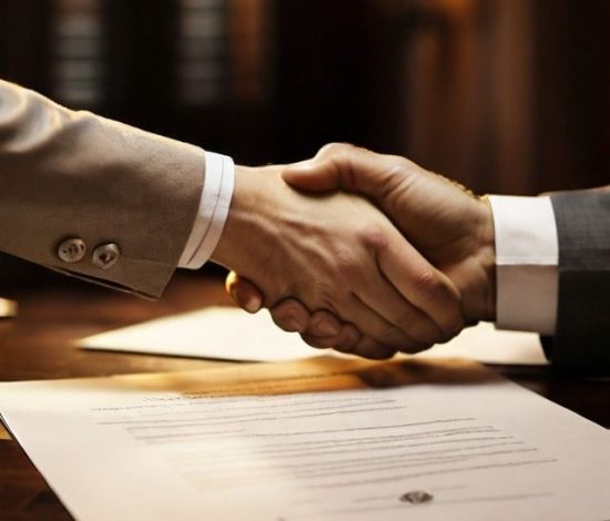 business men shaking hands
